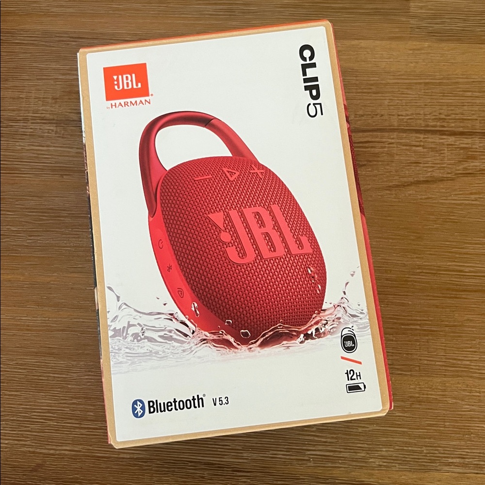 JBL Clip 5 Red Bluetooth Speaker